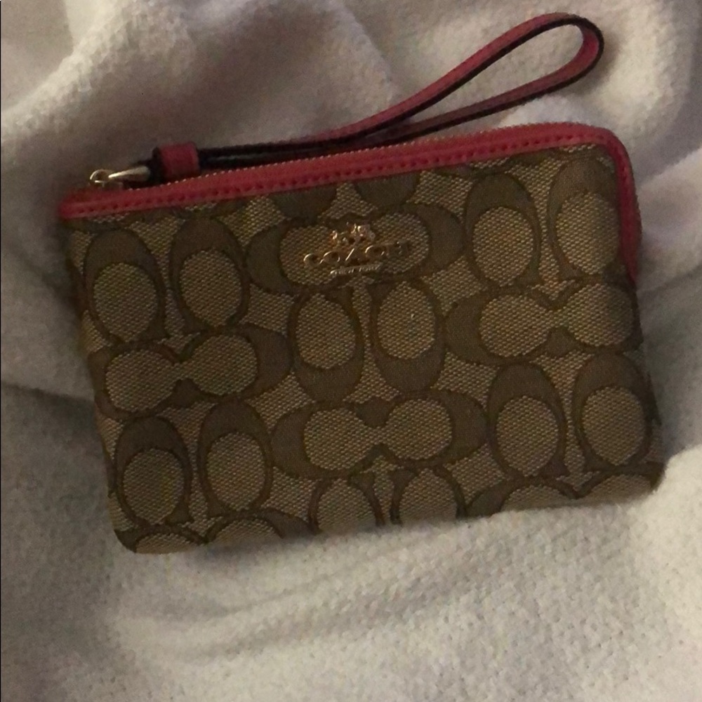 Signature coach wristlet